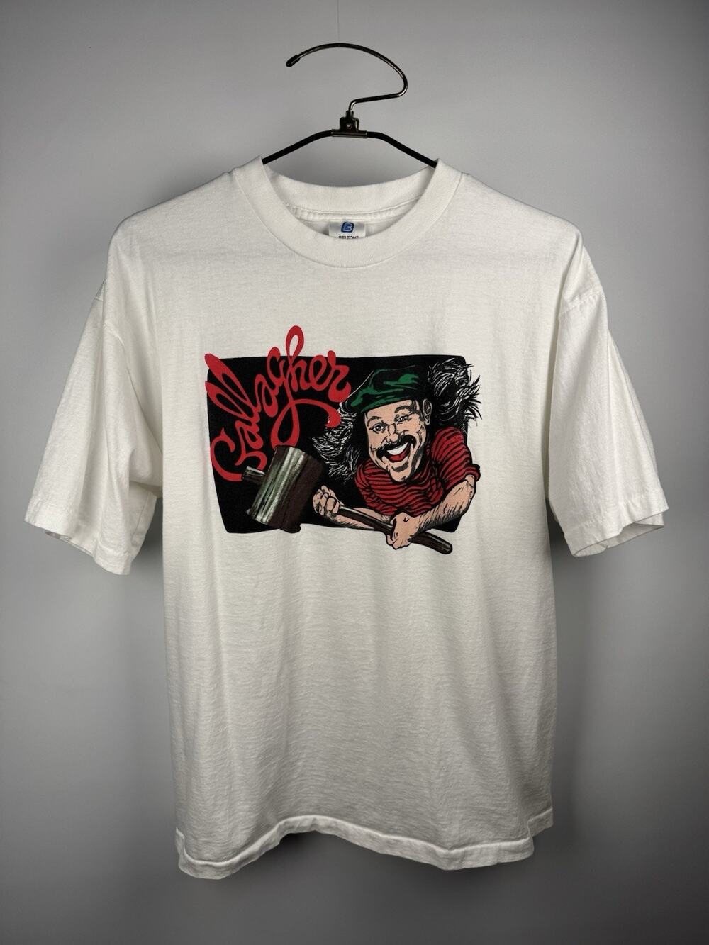 Vintage 1994 Gallagher Comedian Tour T-Shirt Double Sided Rare Back Hit XL 24x29